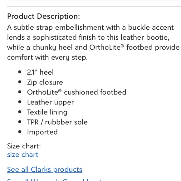 Clark Genette Vista Burgundy Leather Booties 8.5 NEW! - Picture 11 of 11